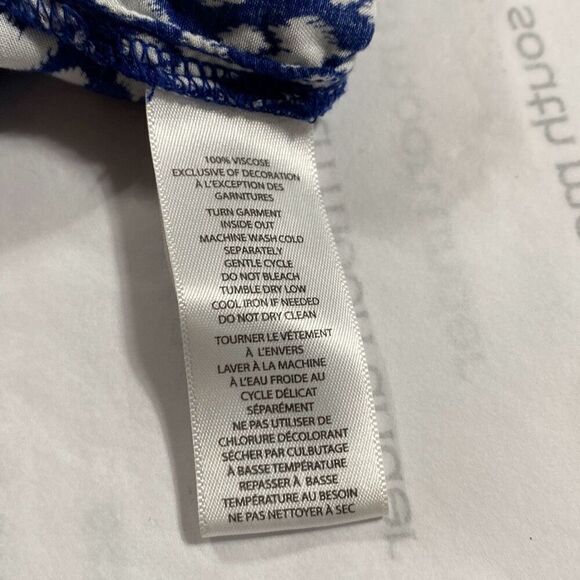 Beach lunch lounge Cover-Up Slip Dress Embroidered V-Neck Tassel  Blue White Mul - Picture 12 of 13